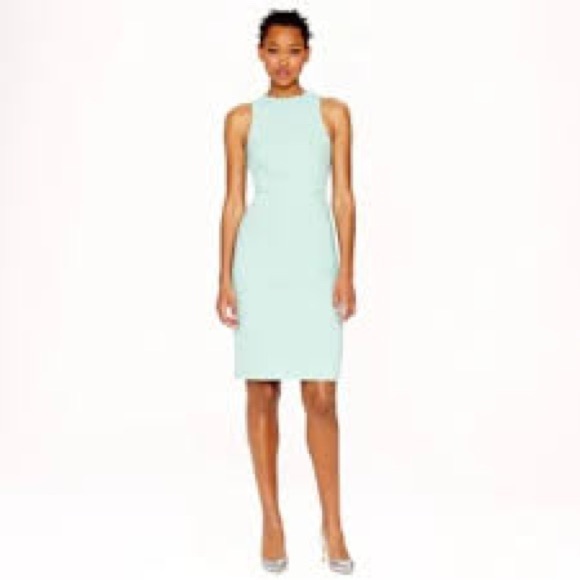 J. Crew Dresses & Skirts - J. Crew Women's Matelasse Tiffany Blue Sheath Dress Aqua Size 8 $138